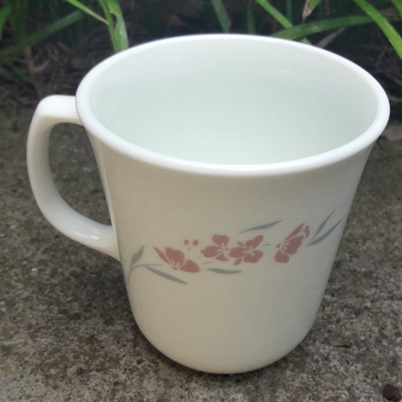 Vintage Mug Corning Ware Pink Tulips Rosemarie - Picture 6 of 8